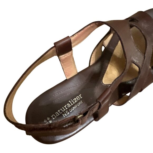 Naturalizer 10M Womens Business Casual Brown Comfort Strappy Sandals - Picture 11 of 12